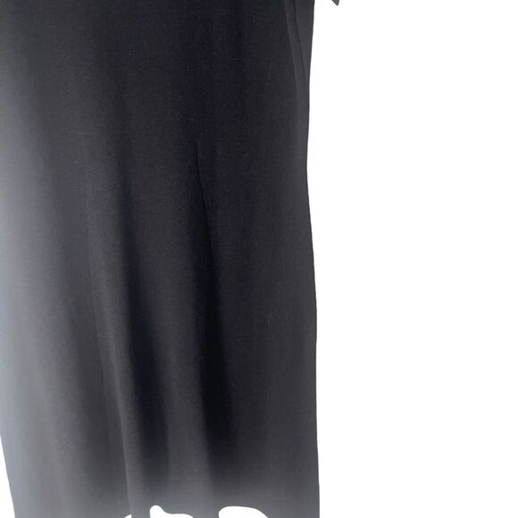 AKA Eddie Bauer Vintage 90s Size Large Black 100% Wool Santana Knit Dress - Picture 7 of 10